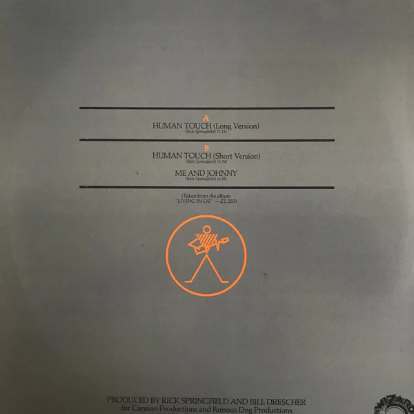 Rick Springfield – Human Touch (VG+/VG) – 12", AU 1983 - Image 2