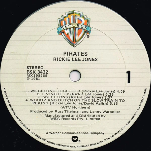 Rickie Lee Jones – Pirates (VG/VG+) – LP, AU 1981 - Image 3
