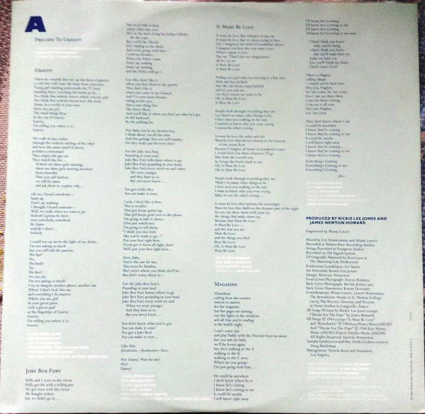 Rickie Lee Jones – The Magazine (VG+/VG+) – LP, AU 1984 - Image 3