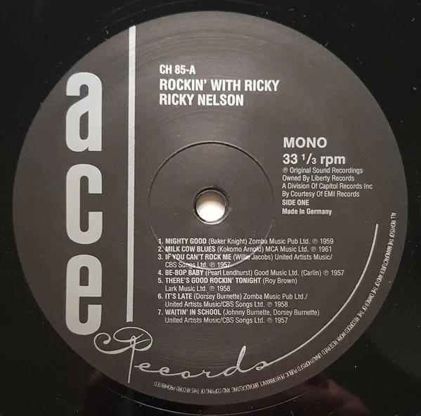 Ricky Nelson – Rockin' With Ricky (VG+/VG+) – LP, UK 1983 - Image 3