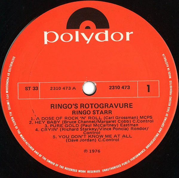 Ringo Starr – Ringo's Rotogravure (VG+/VG+) – LP, AU 1976 - Image 3