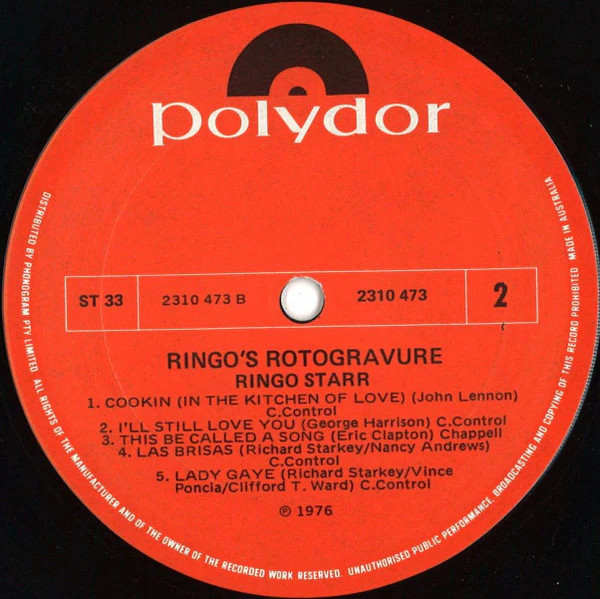Ringo Starr – Ringo's Rotogravure (VG+/VG+) – LP, AU 1976 - Image 4