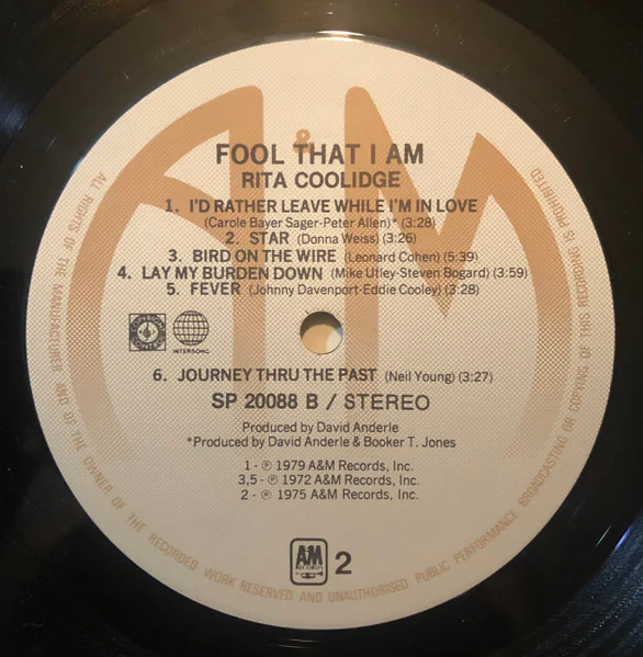 Rita Coolidge – Fool That I Am (VG+/VG+) – LP, SG 1980 - Image 5
