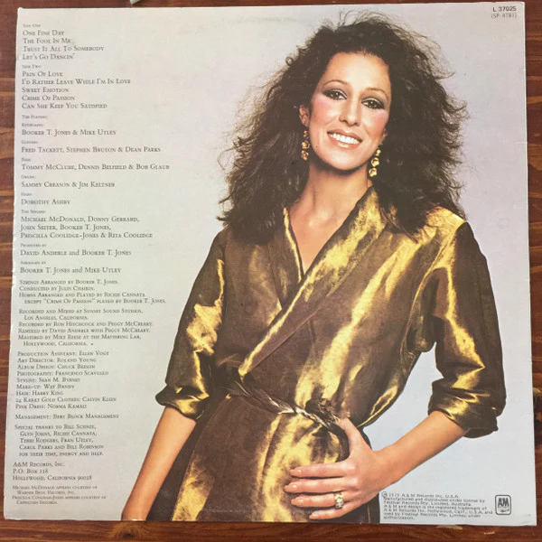 Rita Coolidge – Satisfied (E/VG+) – LP, AU 1979 - Image 2