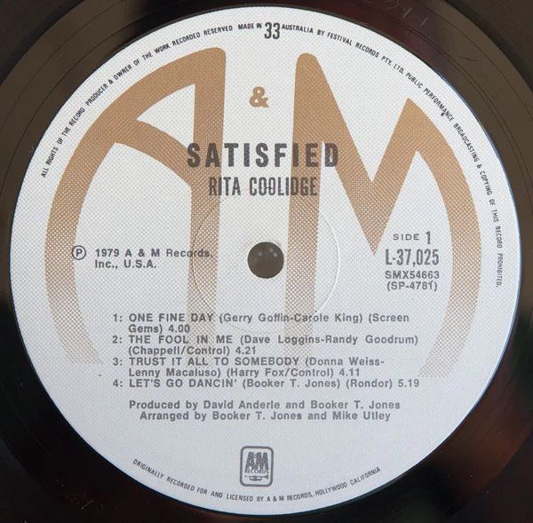 Rita Coolidge – Satisfied (E/VG+) – LP, AU 1979 - Image 3