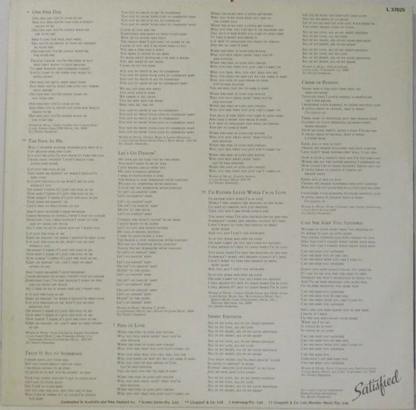 Rita Coolidge – Satisfied (E/VG+) – LP, AU 1979 - Image 6