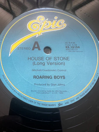Roaring Boys – House Of Stone (E/E) – 12", AU 1985 - Image 4