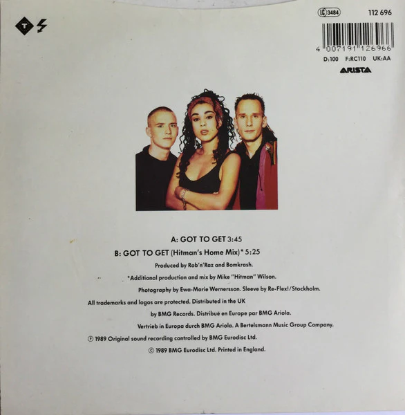Rob 'N' Raz, Leila K – Got To Get (VG/Generic) – 7", UK 1989 - Image 2
