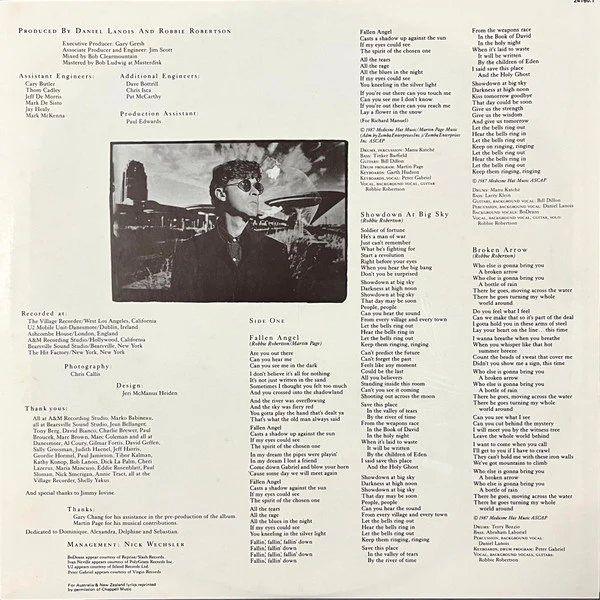 Robbie Robertson – Robbie Robertson (VG+/VG+) – LP, AU 1987 - Image 5