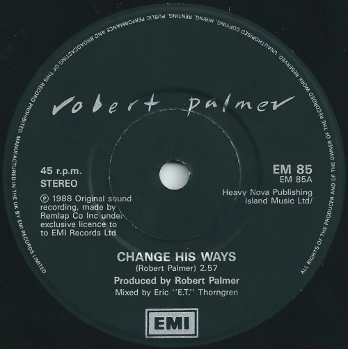 Robert Palmer – Change His Ways (VG+/E) – 7", UK 1989 - Image 3