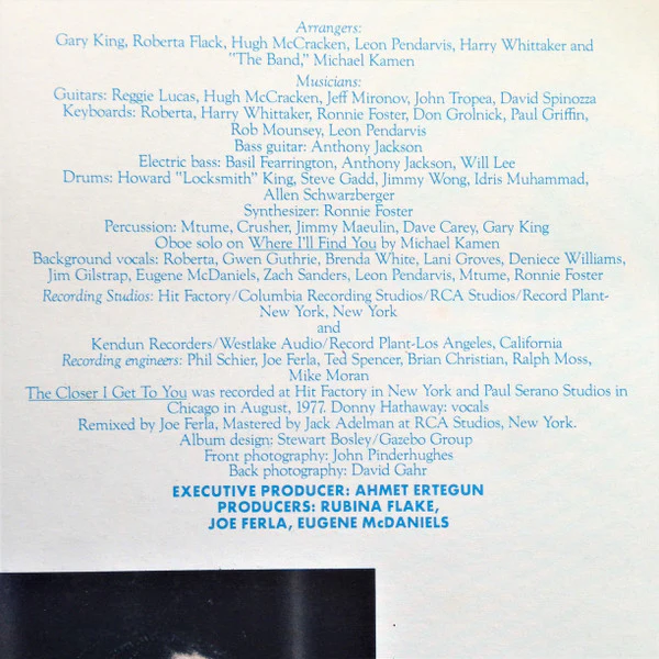 Roberta Flack – Blue Lights In The Basement (VG/VG) – LP, AU 1977 - Image 3