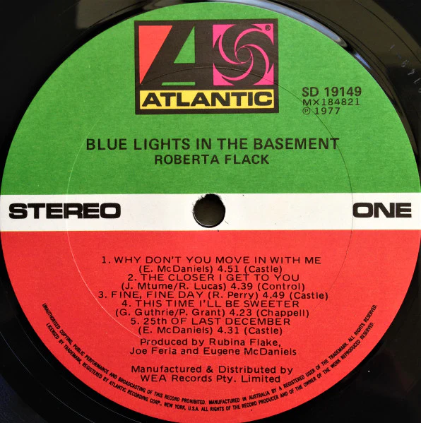 Roberta Flack – Blue Lights In The Basement (VG/VG) – LP, AU 1977 - Image 4