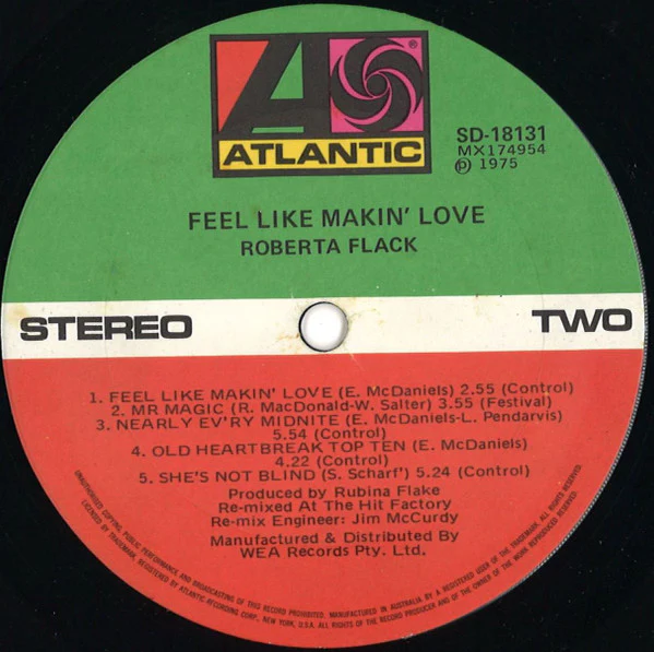 Roberta Flack – Feel Like Makin' Love (VG/VG+) – LP, AU 1975 - Image 6