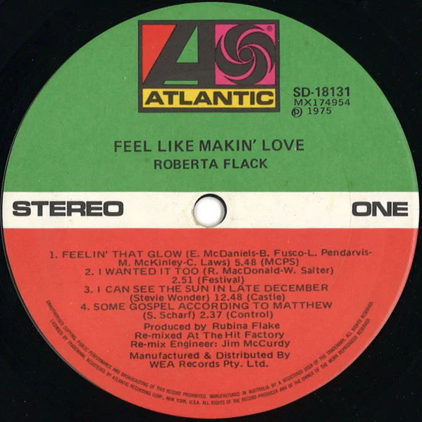 Roberta Flack – Feel Like Makin' Love (VG+/VG+) – LP, AU 1975 - Image 5
