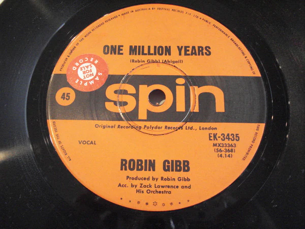 Robin Gibb – One Million Years (NM/Generic) – 7", AU 1969