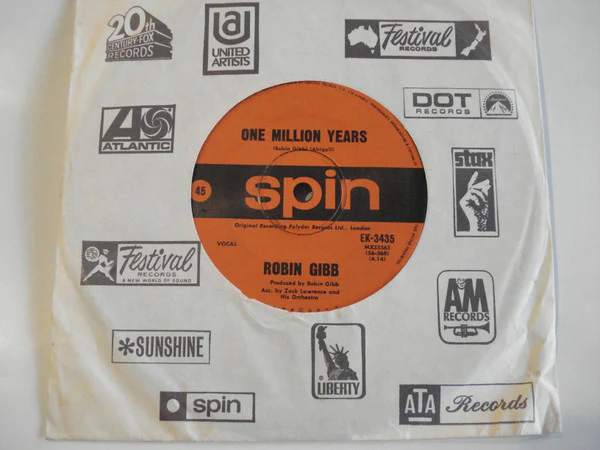 Robin Gibb – One Million Years (NM/Generic) – 7", AU 1969 - Image 3