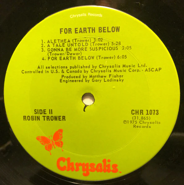 Robin Trower – For Earth Below (VG/VG) – LP, US 1975 - Image 4