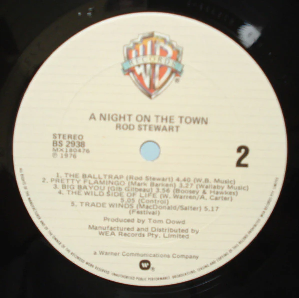 Rod Stewart – A Night On The Town (VG+/VG+) – LP, AU - Image 4