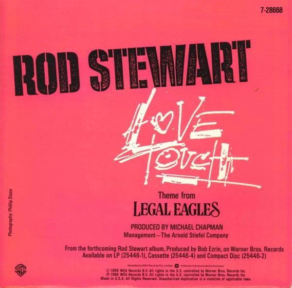 Rod Stewart – Love Touch (Theme From Legal Eagles) (VG+/VG+) – 7", AU 1986 - Image 2