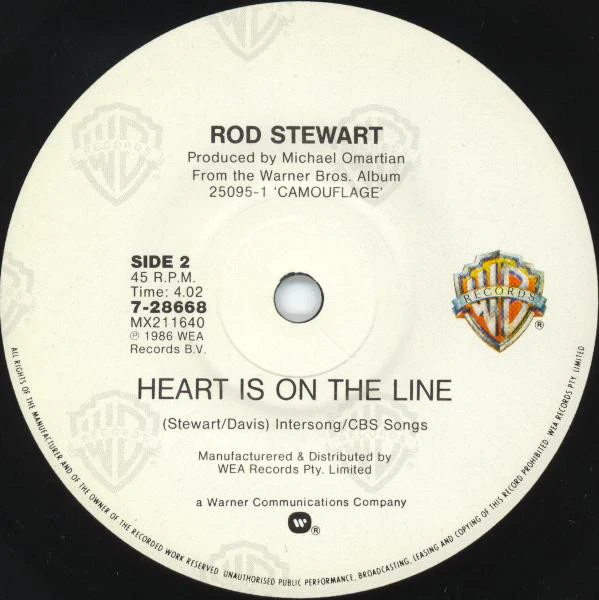 Rod Stewart – Love Touch (Theme From Legal Eagles) (VG+/VG+) – 7", AU 1986 - Image 4