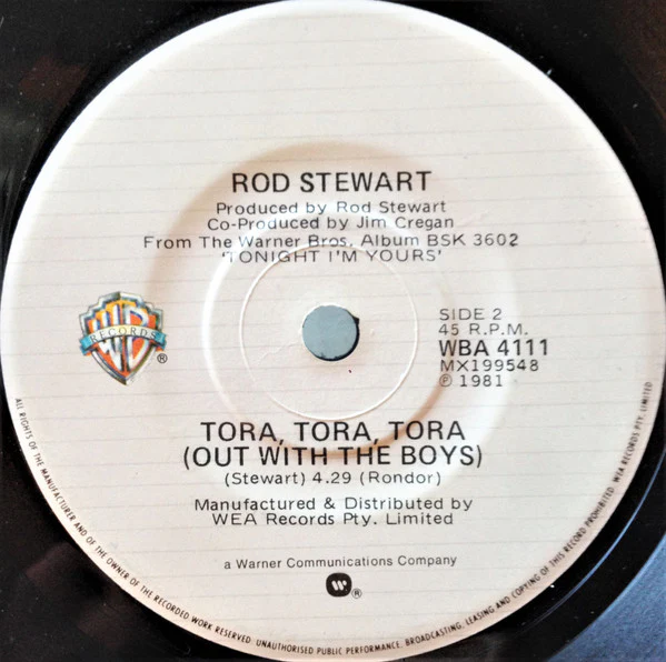 Rod Stewart – Young Turks (VG+/Generic) – 7", AU 1981 - Image 2