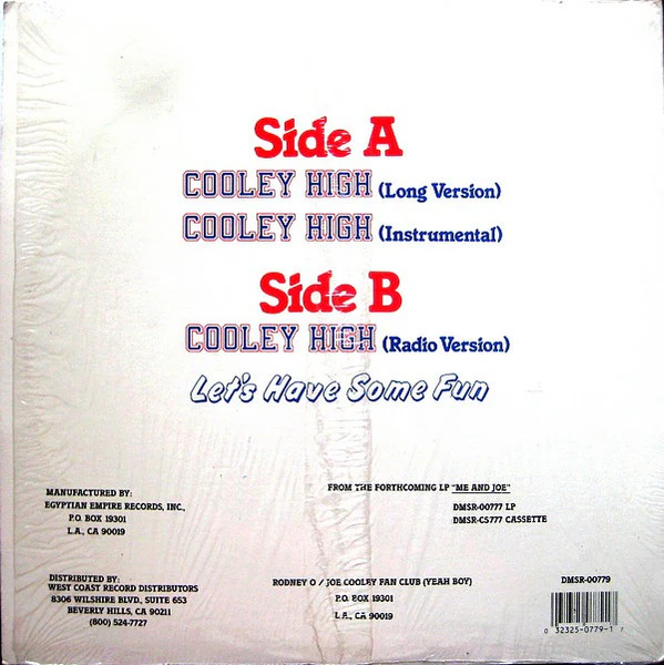 Rodney O & Joe Cooley – Cooley High (VG+/VG+) – 12", US 1988 - Image 2