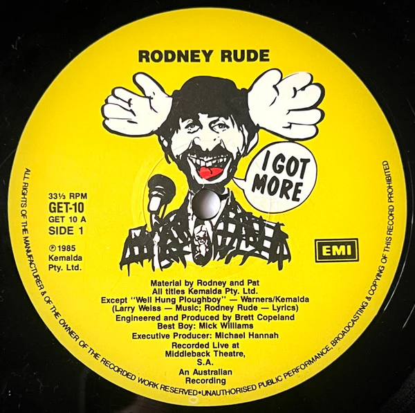 Rodney Rude – I Got More (VG+/VG+) – LP, AU 1985 - Image 4