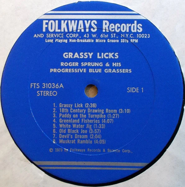 Roger Sprung And His Progressive Bluegrassers – Grassy Licks (VG+/VG) – LP, US 1973 - Image 3