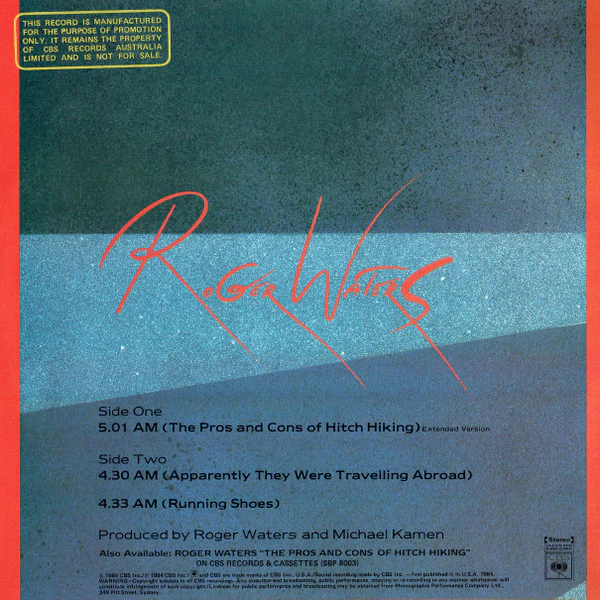 Roger Waters – The Pros And Cons Of Hitch Hiking (VG/E) – 12", AU 1984 - Image 2