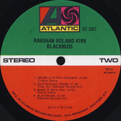 Roland Kirk – Blacknuss (NM/E) – LP, US 1972 - Image 4