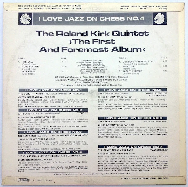 Roland Kirk – The First And Foremost Album (VG+/VG+) – LP, NL 1966 - Image 2