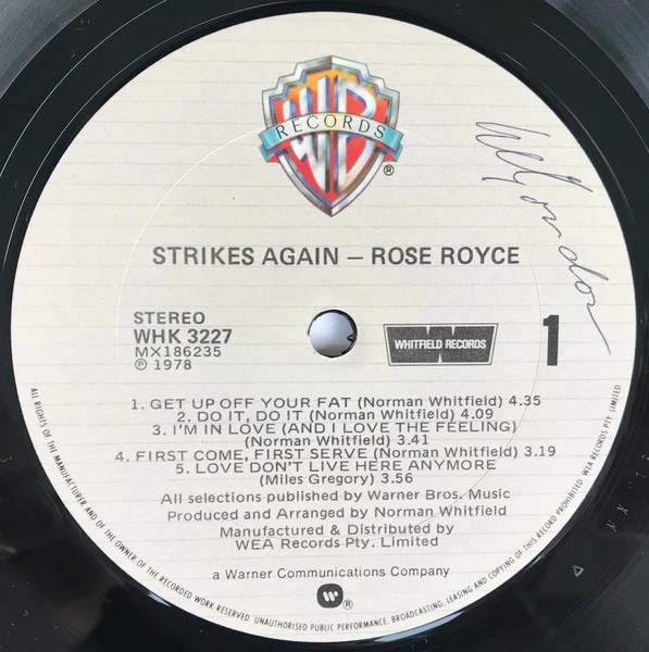 Rose Royce – Strikes Again (VG/VG) – LP, AU 1978 - Image 5
