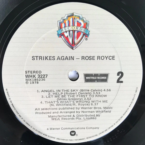 Rose Royce – Strikes Again (VG/VG) – LP, AU 1978 - Image 6