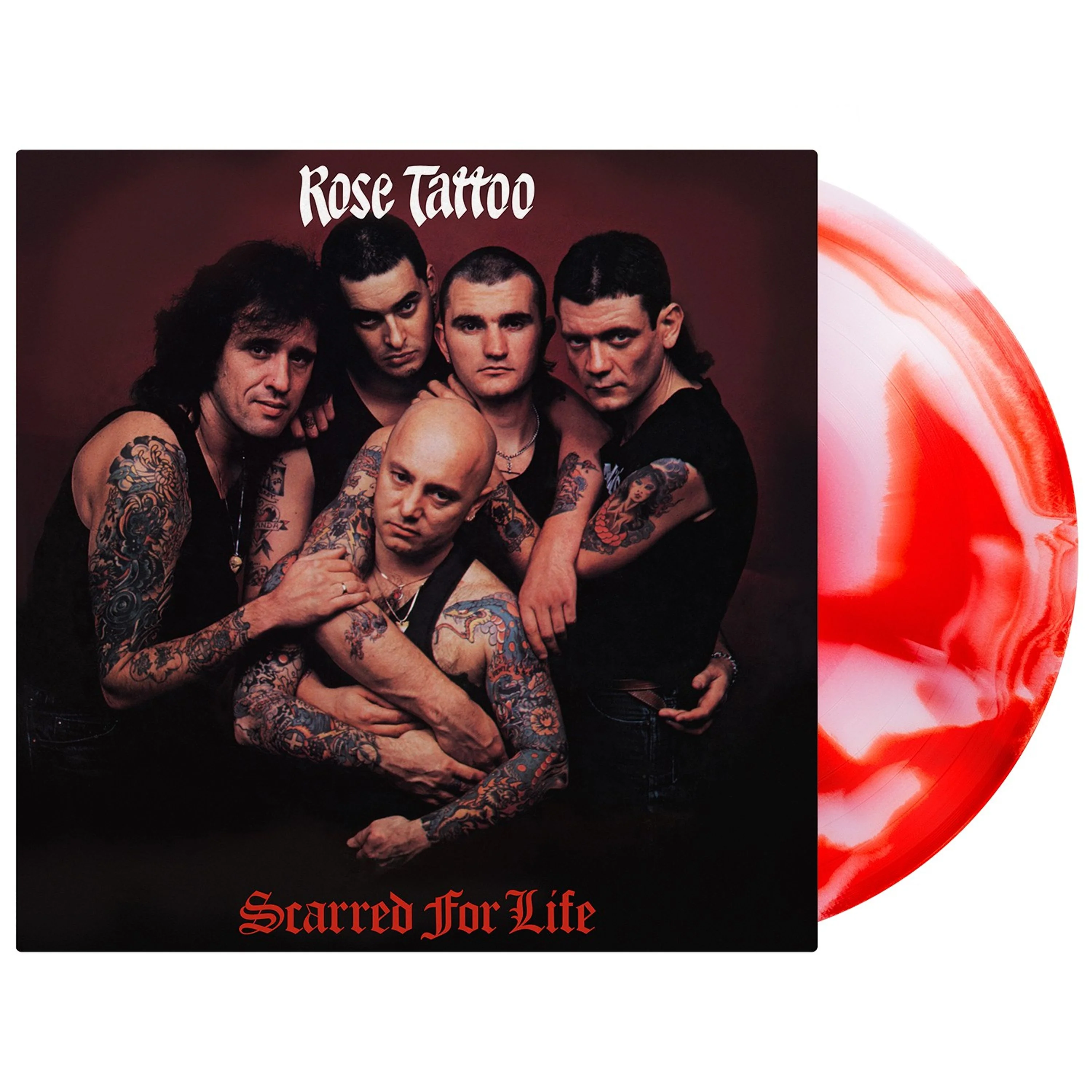 Rose Tattoo – Scarred for Life (Red & White Swirl) - Image 2