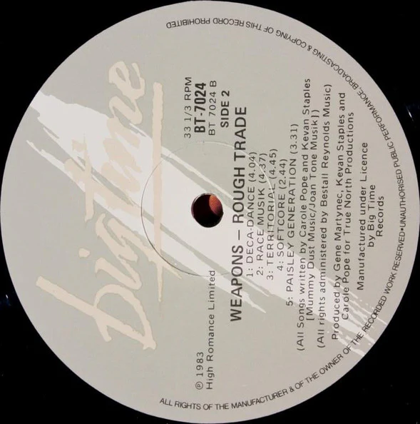 Rough Trade – Weapons (VG+/VG+) – LP, AU 1984 - Image 4