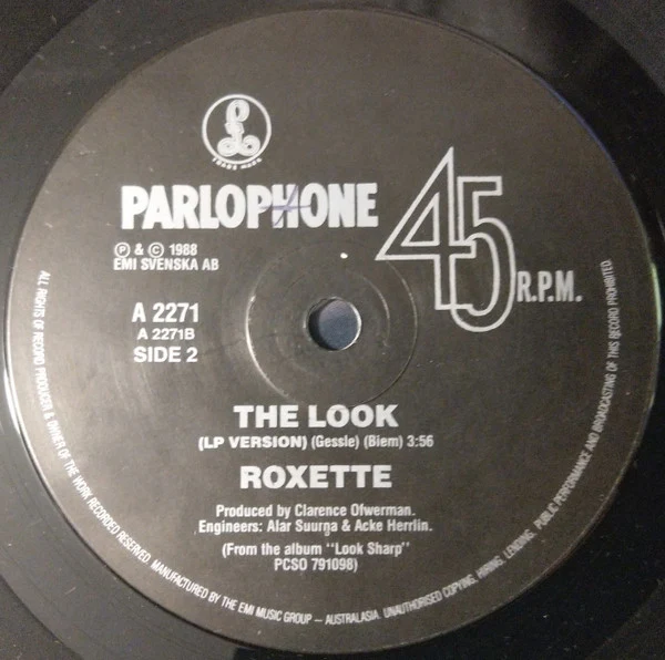 Roxette – Dressed For Success (E/VG+) – 7", AU 1989 - Image 4