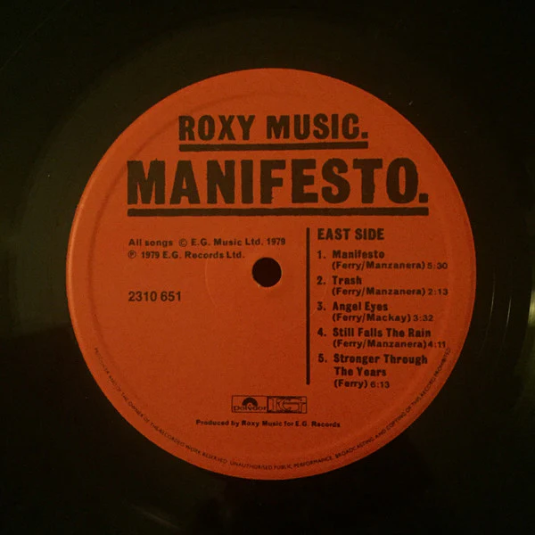 Roxy Music – Manifesto (VG+/VG+) – LP, UK 1979 - Image 3