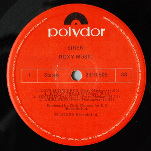 Roxy Music – Siren (VG+/VG) – LP, NZ 1977 - Image 3
