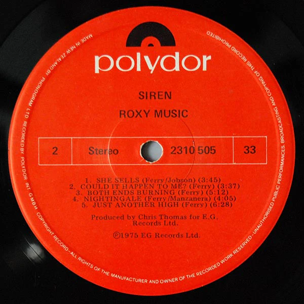 Roxy Music – Siren (VG+/VG) – LP, NZ 1977 - Image 4