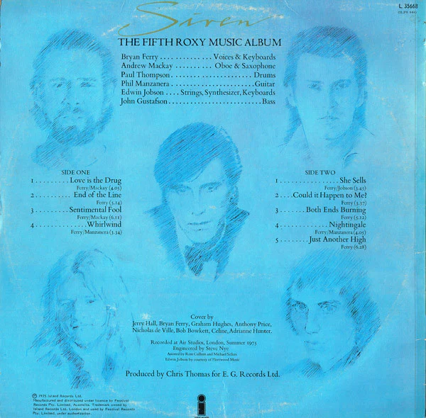 Roxy Music – Siren (VG/VG+) – LP, AU 1975 - Image 2