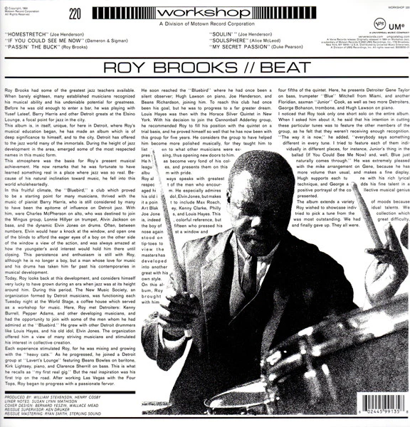 Roy Brooks – Beat (NM/VG+) – LP, Worldwide 2022 - Image 2