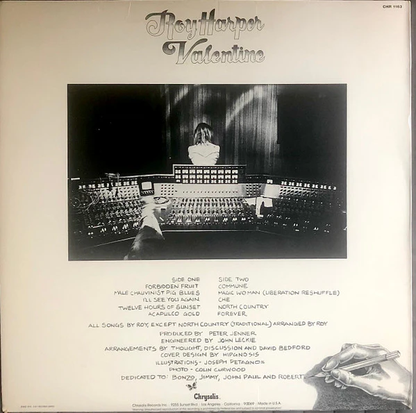 Roy Harper – Valentine (VG+/VG+) – LP, US 1978 - Image 2