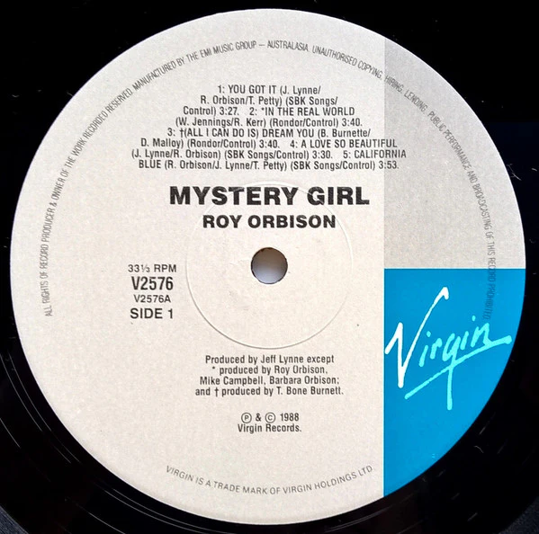 Roy Orbison – Mystery Girl (VG+/VG+) – LP, AU 1989 - Image 7