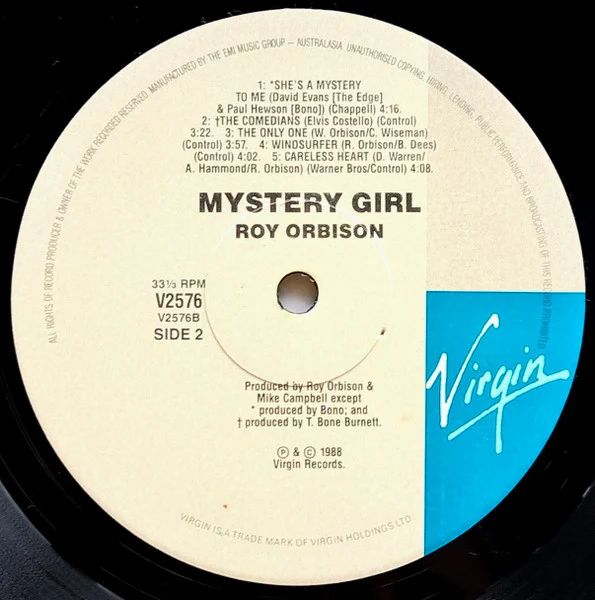 Roy Orbison – Mystery Girl (VG+/VG+) – LP, AU 1989 - Image 8