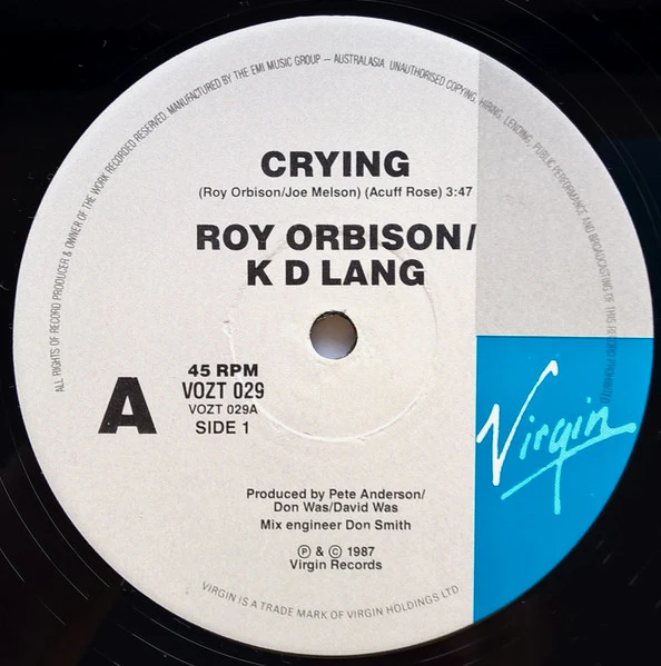 Roy Orbison – Mystery Girl (VG+/VG+) – LP, AU 1989 - Image 9