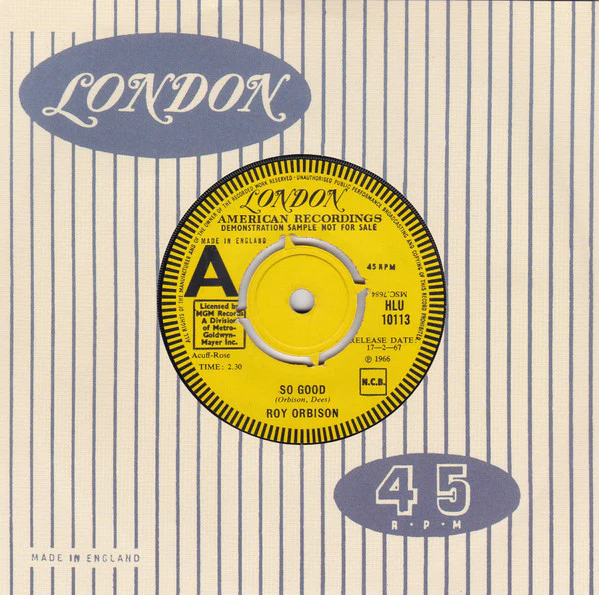 Roy Orbison – So Good (VG/Generic) – 7", UK 1967 - Image 3
