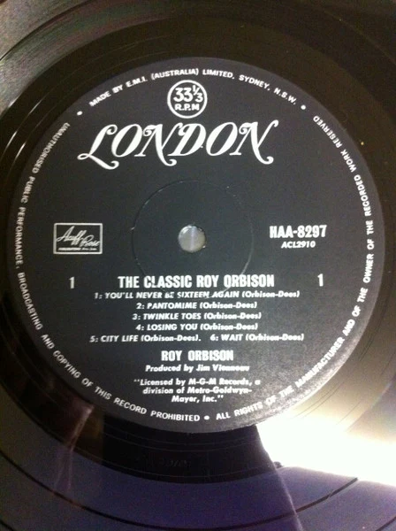 Roy Orbison – The Classic Roy Orbison (VG+/VG+) – LP, AU 1966 - Image 3