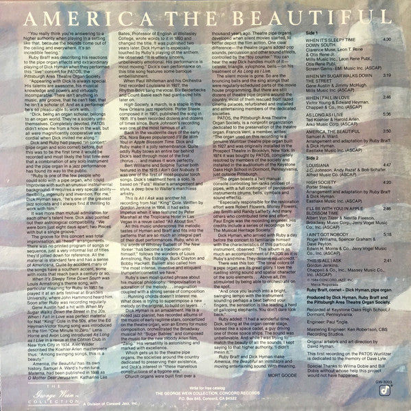 Ruby Braff, Dick Hyman – America The Beautiful (E/VG+) – LP, US 1984 - Image 2