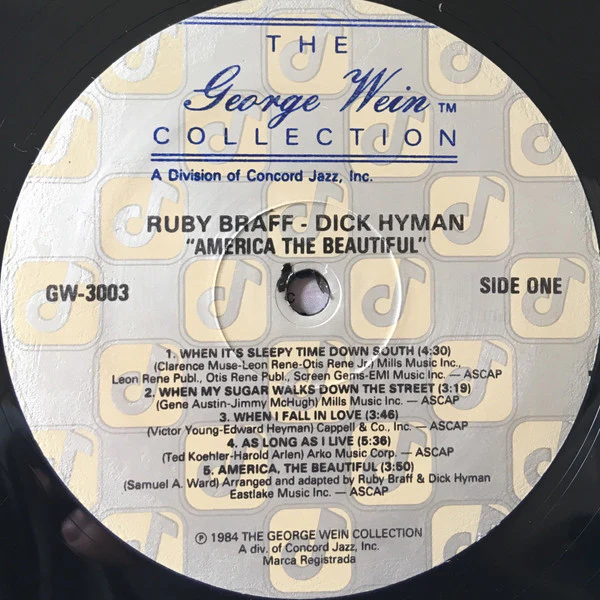 Ruby Braff, Dick Hyman – America The Beautiful (E/VG+) – LP, US 1984 - Image 3