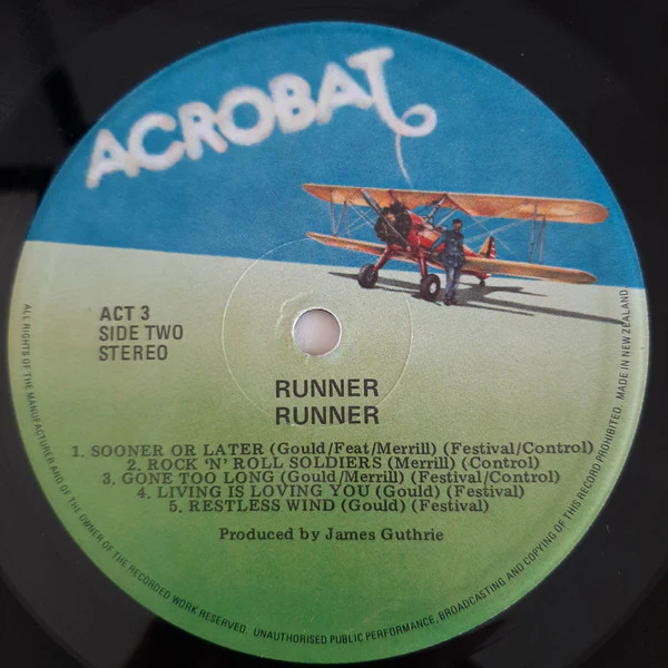 Runner – Runner (VG+/VG+) – LP, NZ 1979 - Image 4